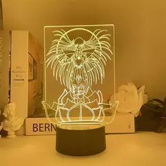 Imagem do Saint Seiya Anime Figuras Lâmpada da noite, Cavaleiros do Zodíaco Action Figure, Decoração do Quarto, Luz Acrílica, Coleção Model Toy