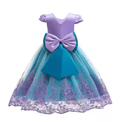 Meninas escala roxa princesa sereia ariel cosplay vestido de halloween vestido de festa de aniversário meninas verão praia vestido de férias na internet