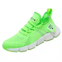 Tênis de corrida clássicos respiráveis masculinos, Sapatos de malha confortáveis leves ao ar livre, Deslizamento em sapatos de caminhada, Tênis - comprar online