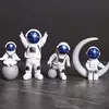 4 pcs Astronauta Figura Estátua Estatueta Spaceman Escultura Brinquedo Educacional Desktop Home Decoração Astronauta Modelo Para Crianças Presente