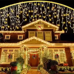Outdoor LED Solar Light String para decoração de Natal, fada cortina, paisagem luzes, festa de jardim, 8 modos - comprar online