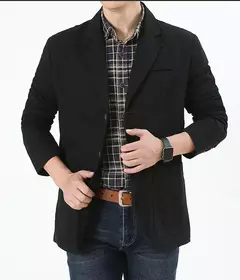 Blazer de algodão solto extragrande masculino, jaqueta casual, outerwear masculino - loja online