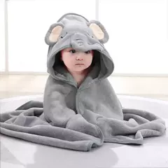 Toalha de banho com capuz de bebê recém-nascido, roupão infantil, envoltório Swaddle infantil, cobertor super macio, quente, dormindo, meninos, meninas, criança - Wolf Magazine