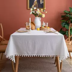 Toalha De Mesa De Mesa De Café De Algodão Retangular, Cobertura De Mesa Branca, Sala De Estar, Decoração De Casa, Pano, Casamento, Decoração De Natal - comprar online