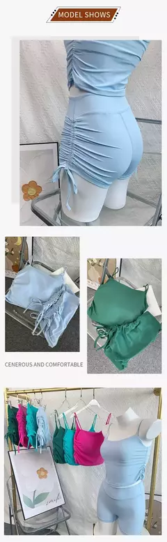 Shorts de ioga respirável de cintura alta para mulheres, leggings esportivos, fitness, corrida, ciclismo, treino, ginásio, verão, 2024