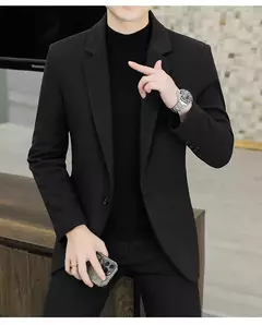 Blazer de Negócios Monocromático, Boutique Fashion Gentleman, Estilo Britânico, Casual Tudo Elegante, Negócios Confortáveis, Carreira Magra, Boutique - comprar online