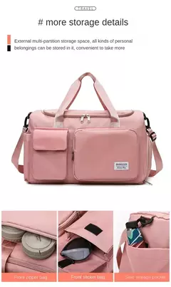 Weekender Overnight Duffle Bags com compartimento de sapato para mulheres, Carry On Travel Bag, Saco de ginástica de grande capacidade - Wolf Magazine