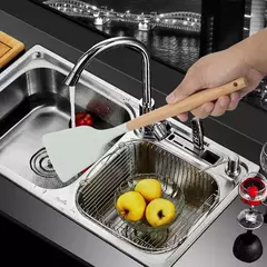 Imagem do Conjunto De Panelas De Silicone Antiaderente, Utensílios De Cozinha, Espátula, Pá, Batedores De Ovo, Cabo De Madeira, Ferramenta De Cozinha, Utensílios De Cozinha, 12Pcs