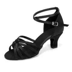 Sapatos de dança latina de venda imperdível para mulheres sapatos de dança de salão feminino sapatos de dança salsa saltos 5 cm/7 cm na internet