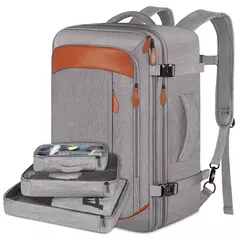 Mochila de Viagem Impermeável Multifuncional, Grande Capacidade, Bolsa para Computador de Negócios, 40L, 4 conjuntos - Wolf Magazine