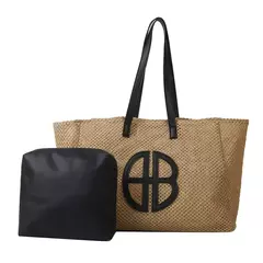 Bolsa de ombro de grande capacidade para mulheres, bolsa casual, personalizada, tecida, nova moda, verão, 2024 - loja online