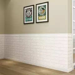 3D tijolo imitação impermeável auto-adesivo adesivo de parede, Home Decor, papel de parede DIY, sala, TV Backdrop, quarto, 1 m, 5 m, 10m - Wolf Magazine