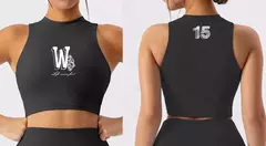 Camisa de barriga sem mangas para mulheres, blusa curta, colete fino, sutiã elástico de ginástica, ioga feminina e corrida, moda feminina escura, esporte, 2024 - comprar online