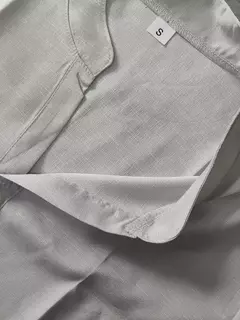 Camiseta casual de manga curta estampada masculina, camisa Henry estilo japonês