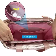 Grande Capacidade Bolsa de Ombro para Mulheres, Yoga Mat Bag, Gym Bag, Tote, Fitness, Esportes, Viagem, Zipper, Sacos De Armazenamento, Senhoras, Molhado, Seco, Inverno