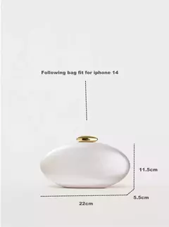 Saco de embreagem acrílico em forma de ovo para mulheres, bolsa de casamento, festa noturna, marfim bonito, cor pérola, bolsa, verão, novo, 2024 - comprar online