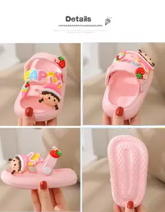 Sandálias infantis de desenhos animados antiderrapantes, sandálias de coelho bonito para bebês, sola macia para meninos, sapatos de praia infantil, verão - Wolf Magazine