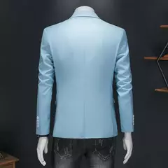 Blazer Casual de Negócios Masculino, Jaqueta Monocromática, Casacos Oversize, Smoking Masculino, Roupas de Marca, Roupas de Trabalho, Plus Size M-6XL na internet