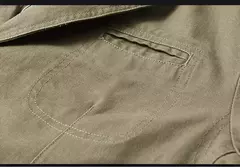 Roupas masculinas de outono, jaqueta de negócios americana e europeia nova, terno casual, casaco elegante com gola, algodão, ao ar livre