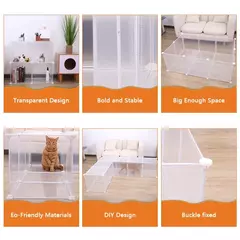 Pequeno cercadinho para animais de estimação, faça você mesmo, livremente combinado, cerca de quintal para cachorro, gato, gatinho, coelho, cobaia, coelho, ouriços - loja online