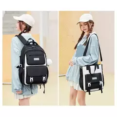 Imagem do School Bag Set Inclui Study Bag e Pencil Case, Mochila de grande capacidade, Charme impermeável dos desenhos animados, Mochila de viagem ao ar livre, 3 pcs
