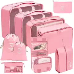 Travel Organizer Storage Bags Set, Mala de Embalagem Cubos, Casos Portáteis, Bagagem, Roupas, Bolsa Arrumada, Dobrável, 7 Pcs, 8 Pcs, 9 Pcs, 10 Pcs - comprar online