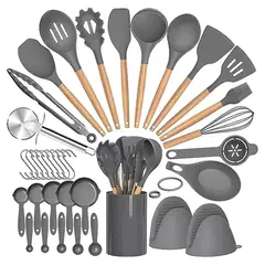 Silicone utensílio conjunto com suporte, 36pcs - comprar online