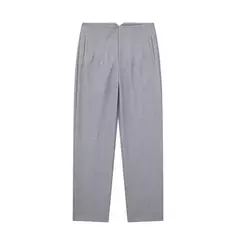 TRAF-Calças de escritório de cintura alta femininas, calças formais de escritório, calças lápis, pretas, rosa, brancas para senhoras, moda