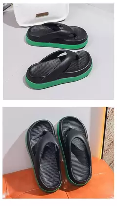 Imagem do Outlandish-eva flip flops para mulheres, solas grossas super macias, sapatos ao ar livre, antiderrapante, de alta qualidade, design moderno, para o verão