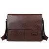 Bolsa de ombro de couro para homens Bolsa de negócios Bolsa mensageiro Bolsa lateral grande, bolsa crossbody, marca de luxo, moda, IPAD