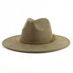 Imagem do Chapéu Fedora de camurça para homens e mulheres, chapéu de feltro, Fedora clássico, chapéu de igreja, jazz, outono, inverno, 9,5 cm