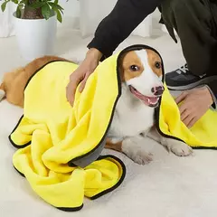 Toalha absorvente para animais de estimação, toalha de banho para cães, toalha de banho grande e grossa de secagem rápida e forte, toalha de banho específica para gatos