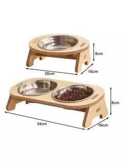 Alimentador para animais de estimação, tigela dupla de comida para gatos com design anti-queda, recipiente de alimentação de água para cães, tigela de comida para gatos, produtos para animais de estimação - comprar online