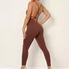 Macacão sem costas para mulheres, macacão de fitness, roupas esportivas, treino vermelho, ginásio, roupas de ioga, atacado, 1028, 2024