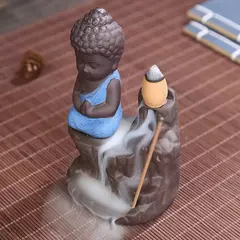 Criativo Fumaça Queimador De Incenso, Pequeno Monge, Pequeno Queimador De Buda, Titular Censer, Decorações De Mesa De Casa, Artesanato - comprar online
