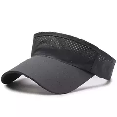 Verão Respirável Air Sun Chapéus Homens Mulheres Viseira Ajustável Proteção UV Top Vazio Solid Sports Tennis Running Sunscreen Cap Hat - comprar online