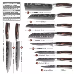 XITUO-Laser Damasco Padrão Facas de Cozinha Set, Faca Chef, Ultra-Sharp, Santoku, Cutelo, Corte, Utilidade, Fruta, 1-10pcs - Wolf Magazine