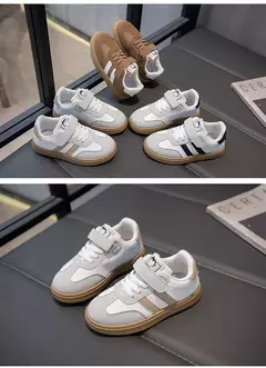 Sapatilhas de sola macia antiderrapantes para crianças, tênis, estilo coreano, tendência da moda, calçados esportivos para meninos, outono - loja online