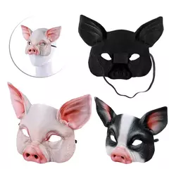 Máscara animal 3d realista meia máscara facial halloween carnaval masquerade festa de aniversário jogo cosplay acessórios de fantasia adereços - loja online