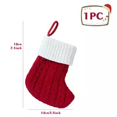 Imagem do Knitting Snowflake Meias De Natal, Carta Meia, Decoração De Casa, Xmas Tree Ornament, Presente De Natal, 2024
