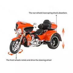 Maisto 1:12 2021 Harley Davidson CVO Tri Glide Trikes Die Cast Veículos Colecionáveis Hobbies Modelo de Motocicleta Brinquedos - comprar online