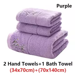 Conjunto de toalhas de fibra de bambu bordadas para adultos, alta qualidade, cor sólida, super absorvente, toalhas de banho para casa e toalhas de mão - loja online