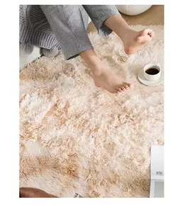 Imagem do Tapete cinzento para sala de estar tapete de pelúcia cama quarto piso tapetes macios anti-deslizamento decoração da casa tapetes de veludo macio cobertor do quarto dos miúdos