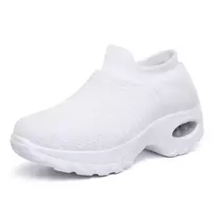 Sapatilhas antiderrapantes ortopédicas para mulheres, sapatos de plataforma casuais para senhoras, tênis resistentes ao desgaste, tênis versáteis na internet