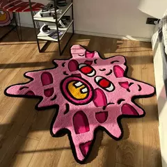 Tapete de pelúcia antiderrapante macio irregular, Tapetes de cabeceira, Decoração criativa da sala de estar, Quarto de estudo simples na internet