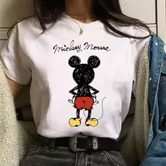 Moda mickey minnie mouse disney camiseta roupas femininas verão manga curta topos casuais camiseta kawaii - loja online