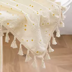 Imagem do Pequena Margarida Padrão Toalha De Mesa De Mesa, Bordado, Festa De Casa, Retangular, Fluindo Design Floral, Mesa De Jantar Pano, Simples