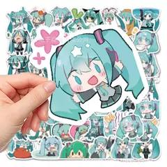 65 pçs/set Dos Desenhos Animados Anime Hatsune Miku kawaii figura Adesivo À Prova D' Água Laptop Guitarra Skate Bagagem Graffiti Adesivo Presentes