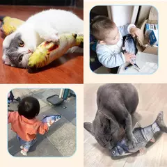 Brinquedo elétrico para gatos, brinquedo para animais de estimação, simulação de balanço de peixe, gatinho, dança, brinquedo engraçado, gatos, mastigar, suprimentos de jogo, carregamento usb - loja online