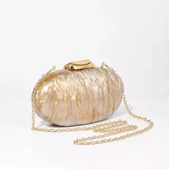 Café nova pérola concha crossbody oval ombro ganso ovo saco de noite garras festa moda acrílico bolsas marcas bolsa luxo